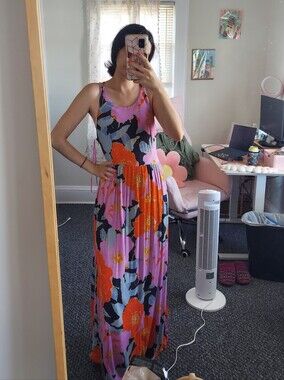 LOFT Floral/Colorful maxi dress